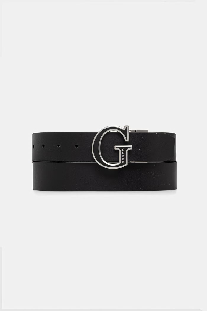 Guess curea de piele BM7869.P6135 negru SS26
