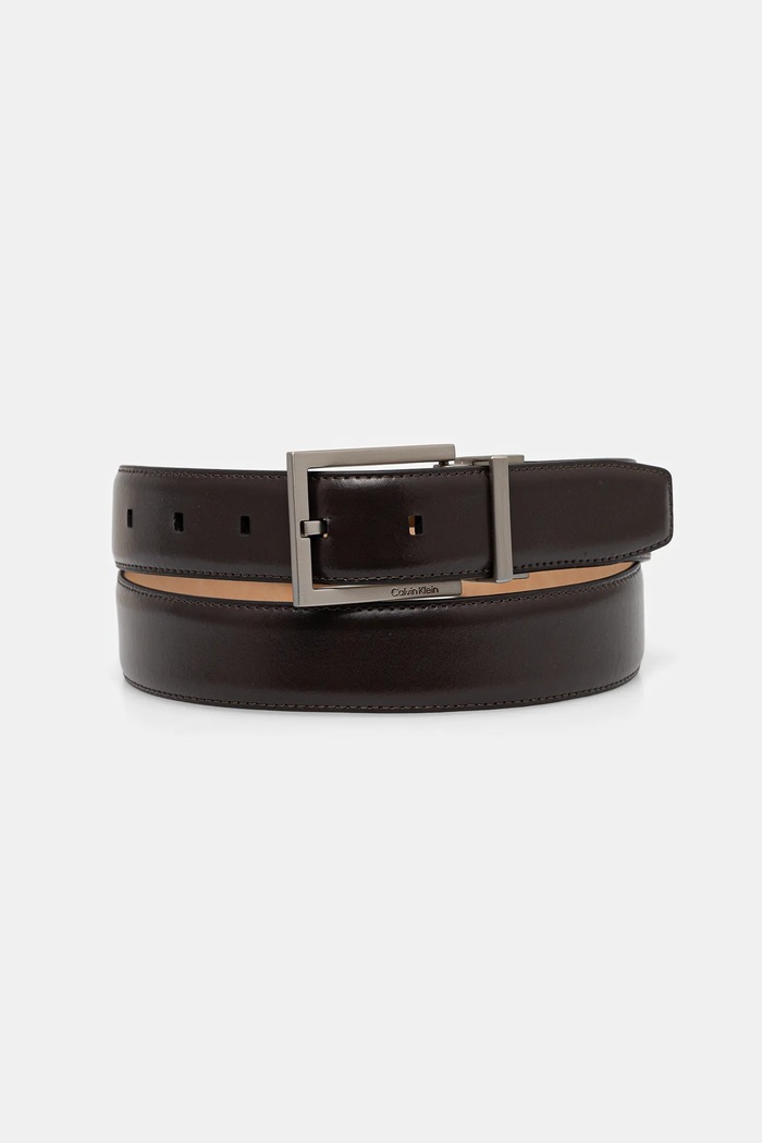 Calvin Klein curea cu două fețe piele maro LV04D7026G