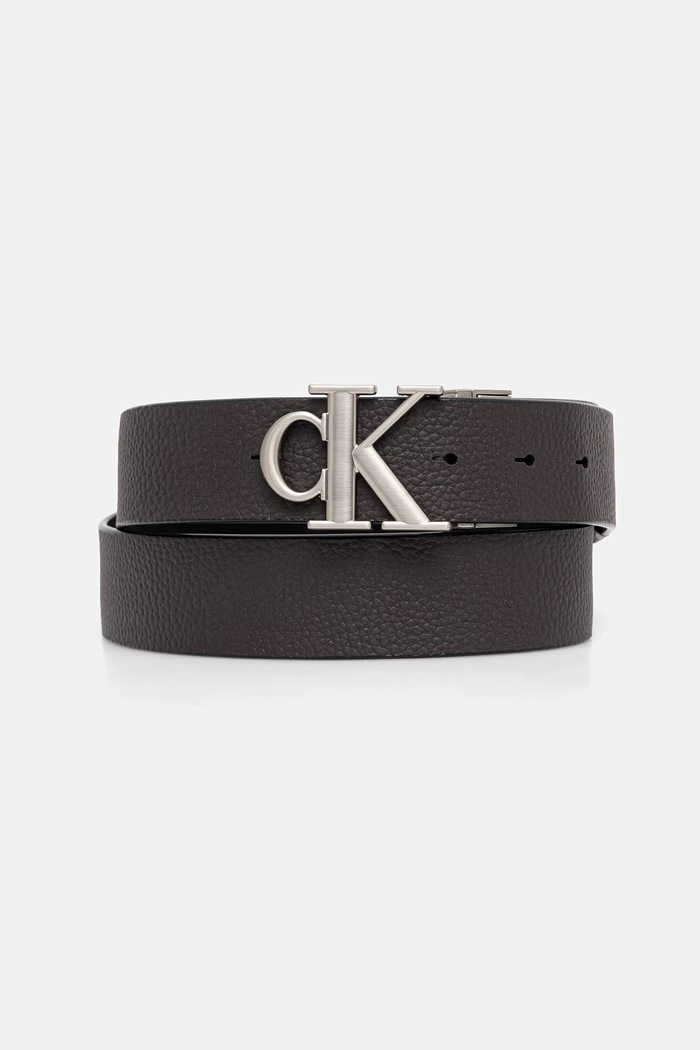 Calvin Klein Ζώνη διπλής όψης ανδρική δερμάτινη LV04D7049G μαύρο SS26