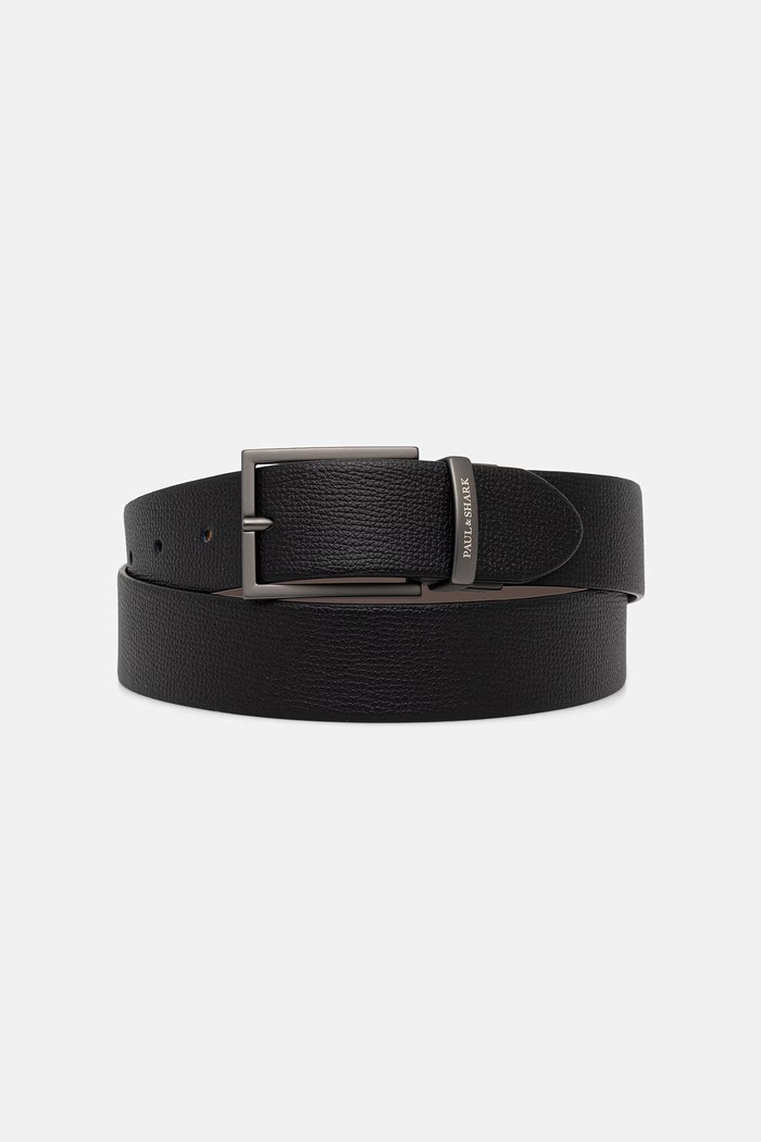 Paul&Shark curea de piele cu două fețe negru 26416040