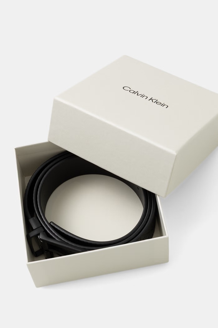 Doplňky Calvin Klein oboustranný pásek pánský kožený LV04D7063G černá