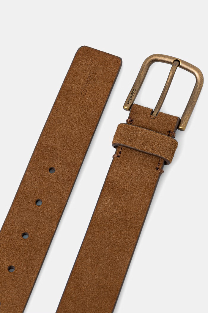 Calvin Klein pásek pánský semišový LV04D7070G hnědá SS26