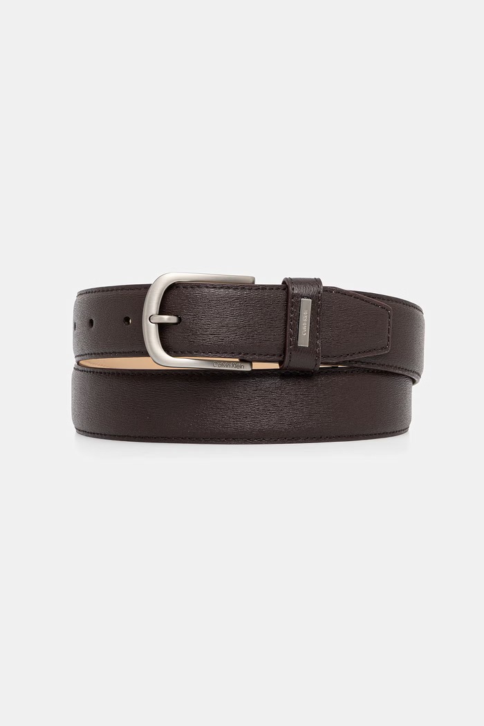 Calvin Klein pásek pánský kožený hnědá LV04D7072G