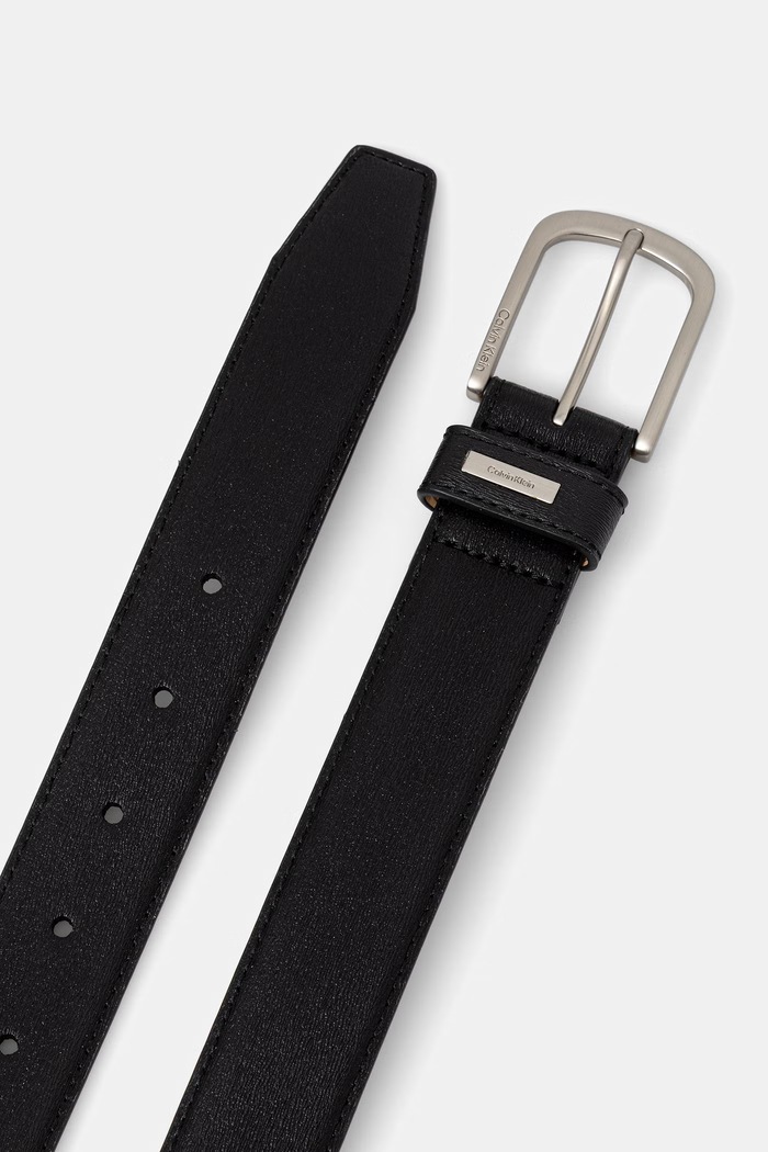 Calvin Klein pas moški usnjeni LV04D7072G črna SS26