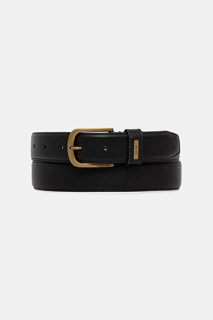 Calvin Klein pásek pánský kožený černá LV04D7073G