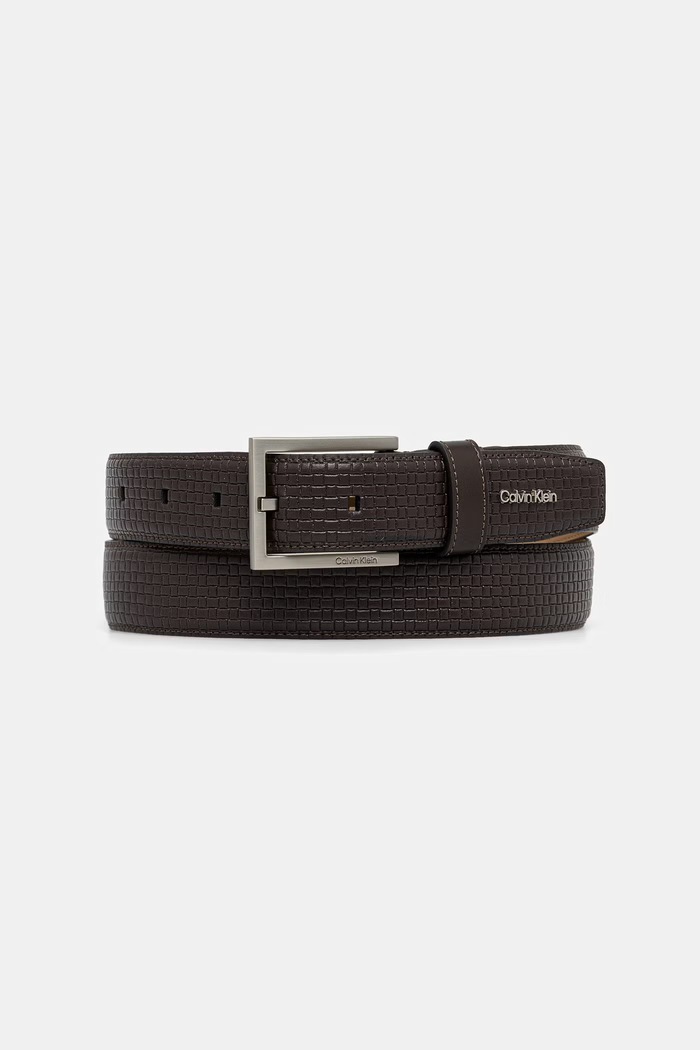 Calvin Klein pásek pánský kožený hnědá LV04D7076G