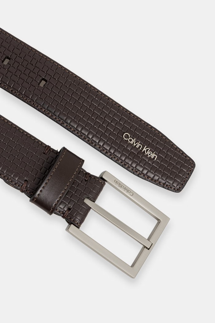 Calvin Klein pásek pánský kožený LV04D7076G hnědá SS26