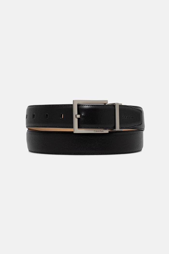 Calvin Klein pásek pánský kožený černá LV04D7077G