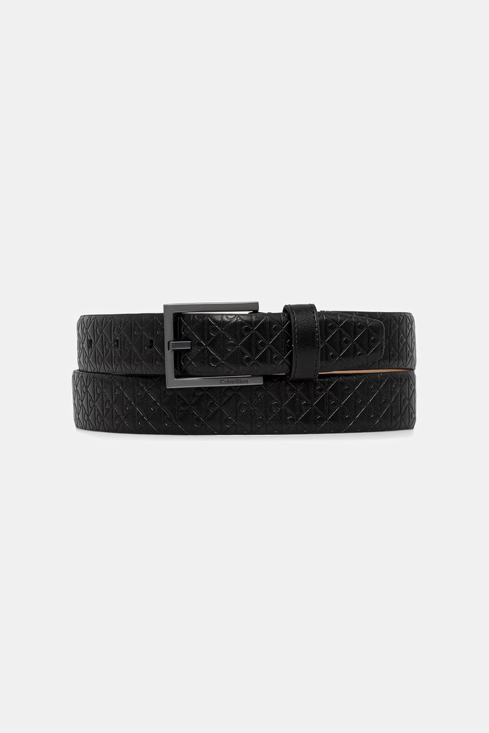 Calvin Klein pas moški usnjeni črna LV04D7078G