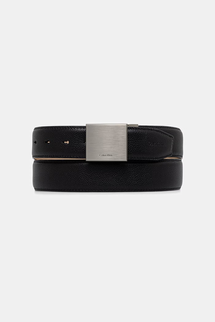 Calvin Klein pásek pánský kožený černá LV04D7080G
