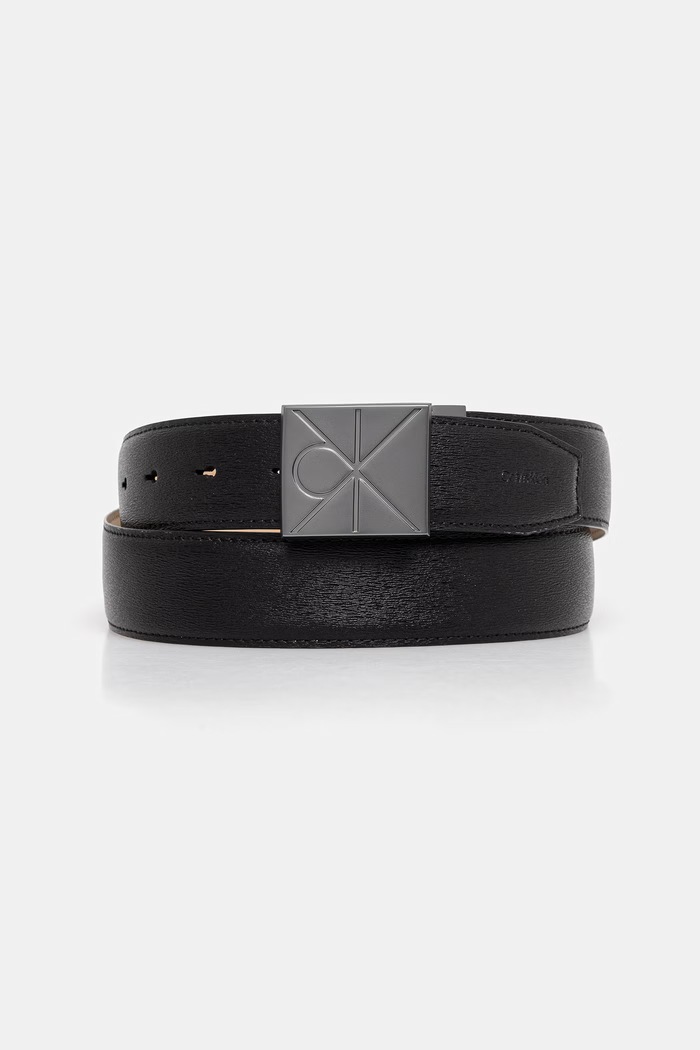 Calvin Klein pásek pánský kožený černá LV04D7081G