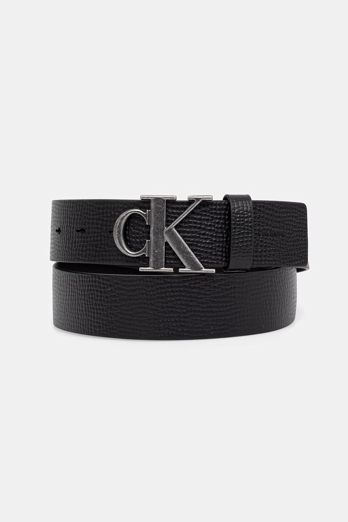 Calvin Klein pásek pánský kožený černá LV04D7085G