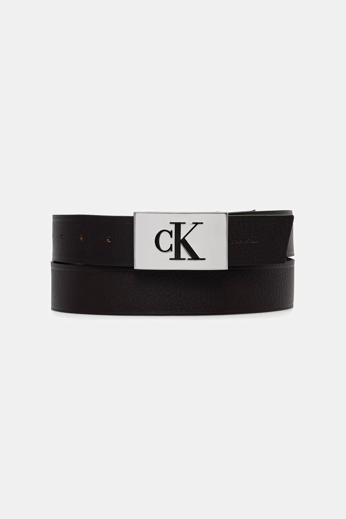 Calvin Klein pásek pánský kožený hnědá LV04D7086G
