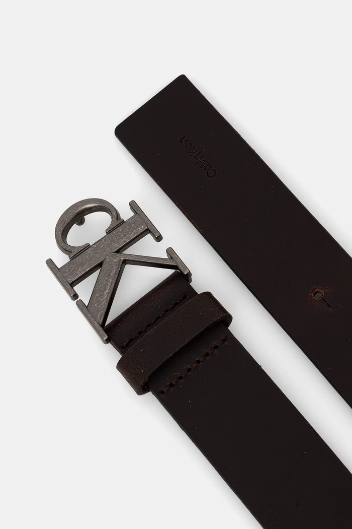 Calvin Klein opasok pánsky kožený LV04D7091G hnedá SS26