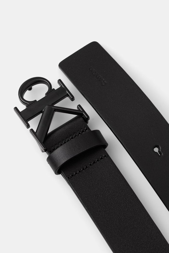 Calvin Klein opasok pánsky kožený LV04D7091G čierna SS26