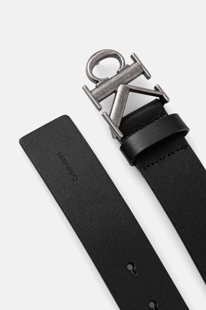 Calvin Klein opasok pánsky kožený LV04D7091G čierna SS26
