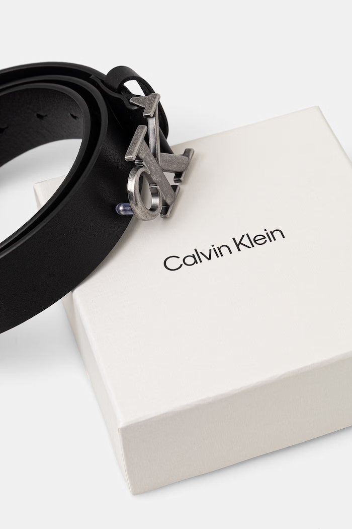 Doplnky Calvin Klein opasok pánsky kožený LV04D7091G čierna