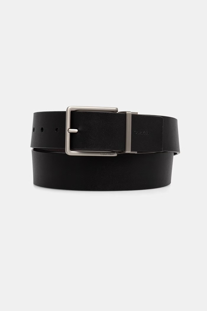 Calvin Klein kétoldalas férfi bőr öv fekete LV04D7118G