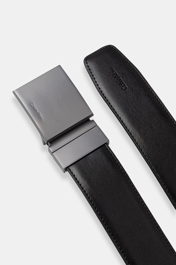 Doplňky Calvin Klein pásek pánský kožený LV04D7119G černá