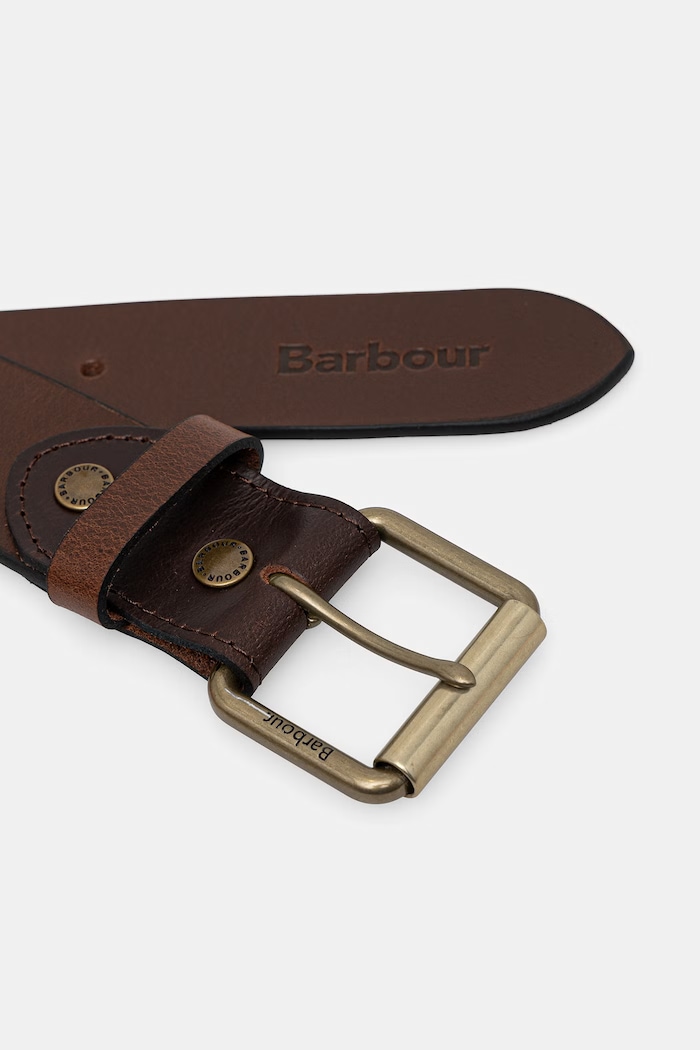 Barbour curea pentru bărbați, din piele MAC0351 maro SS26