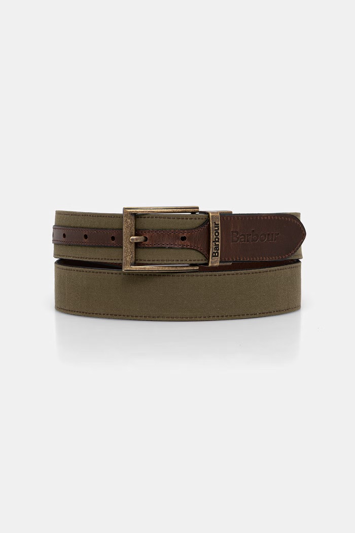 Barbour pánsky kožený opasok MAC0485 zelená SS26
