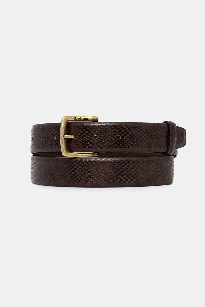 Barbour curea pentru bărbați din piele Jaspar maro MAC0487