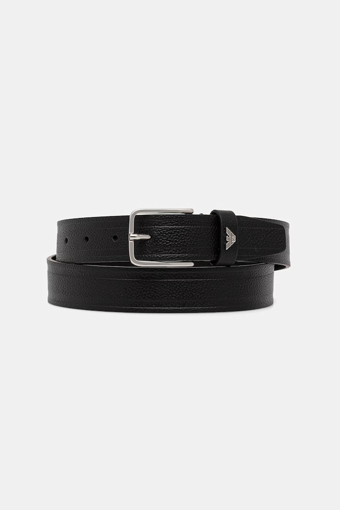 Emporio Armani curea de piele negru EM005828.AF25474