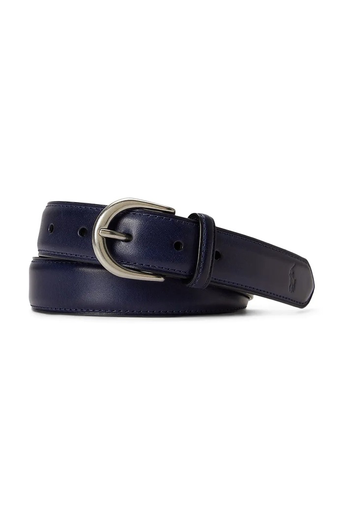 Kožni remen Polo Ralph Lauren mornarsko plava 405978786