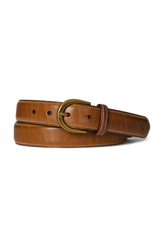 Polo Ralph Lauren pasek skórzany brązowy 405978786