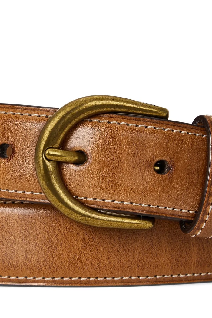 Polo Ralph Lauren pasek skórzany 405978786 brązowy SS26