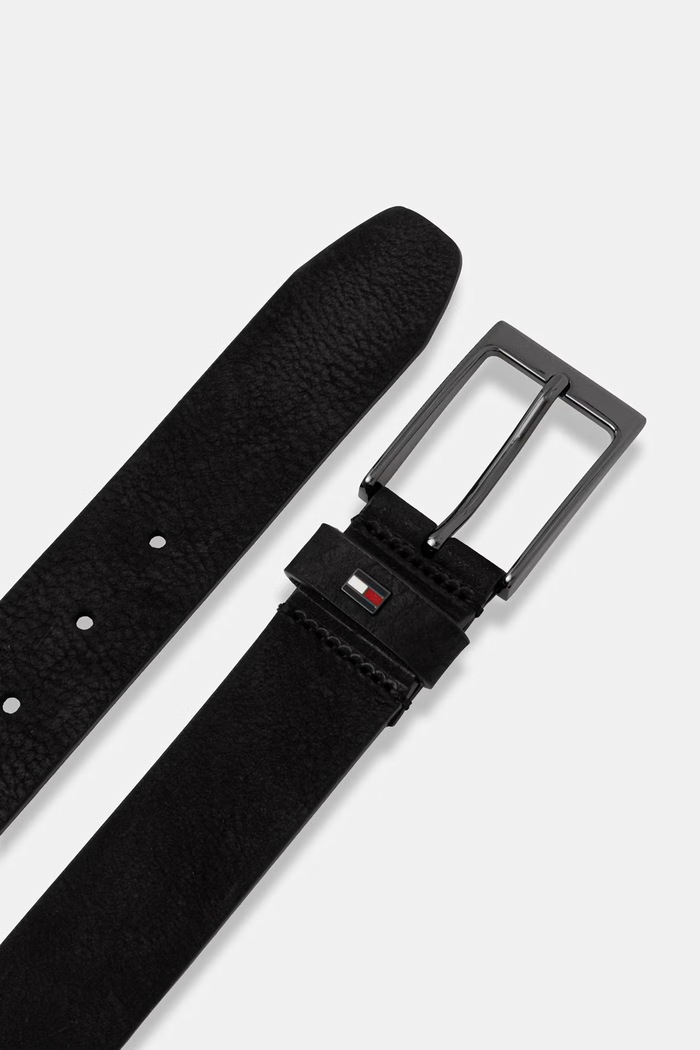 Tommy Hilfiger opasok pánsky kožený AM0AM14299 čierna SS26