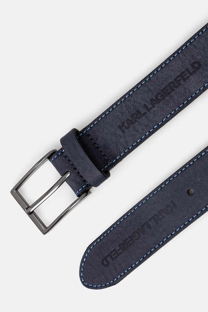 Karl Lagerfeld curea de piele 562425.815300 bleumarin SS26