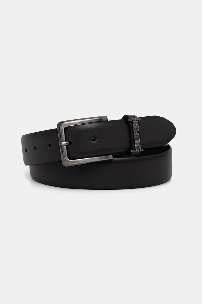 Guess opasok pánsky kožený čierna BM7862.P6135