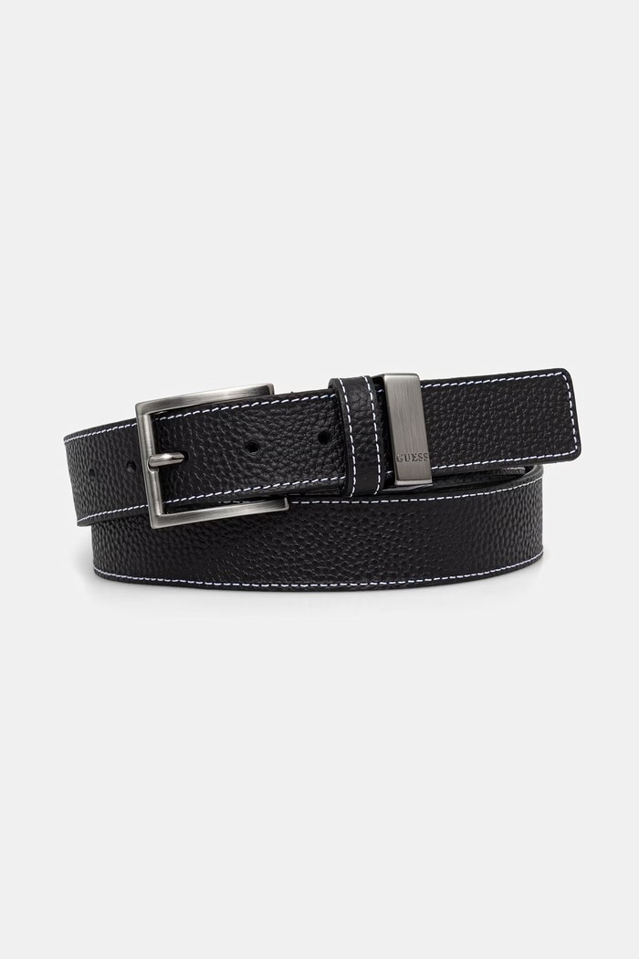 Guess férfi bőr öv BOSTON fekete BM7873.P6235