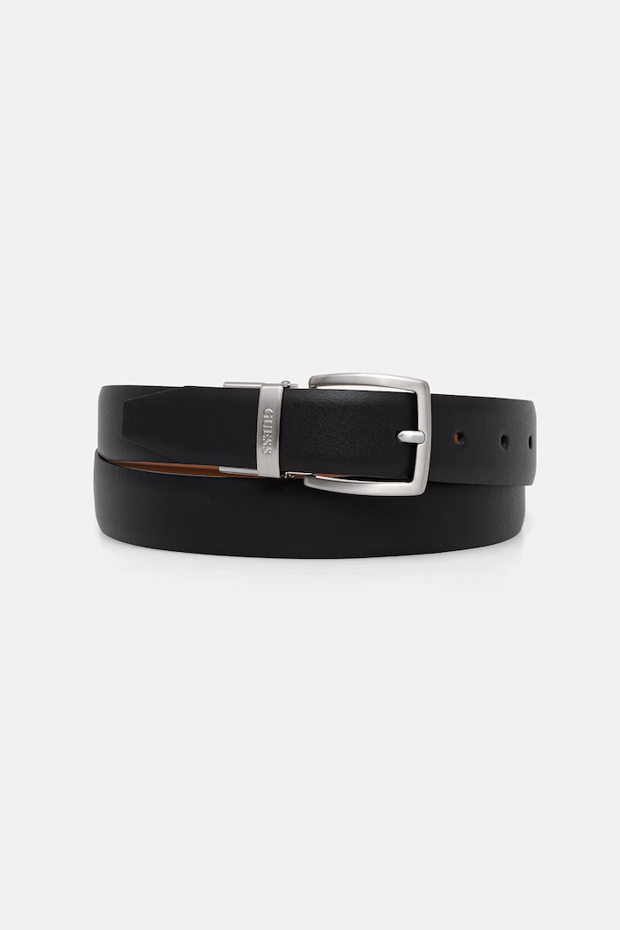 Guess obojstranný opasok pánsky kožený čierna BM7883.P6230