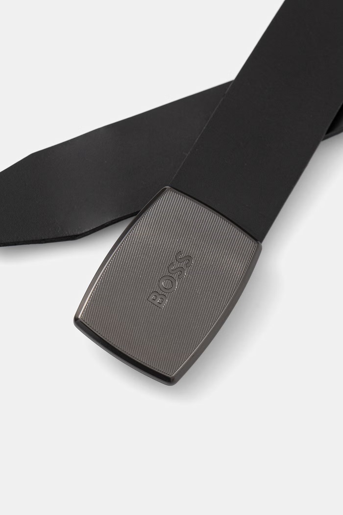 Kožený opasok BOSS 50489292 čierna SS26