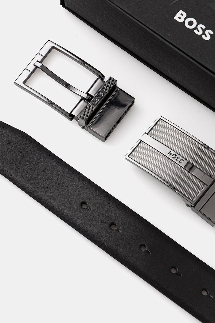 Accesorii BOSS curea din piele cu catarame detașabile 50563955 negru