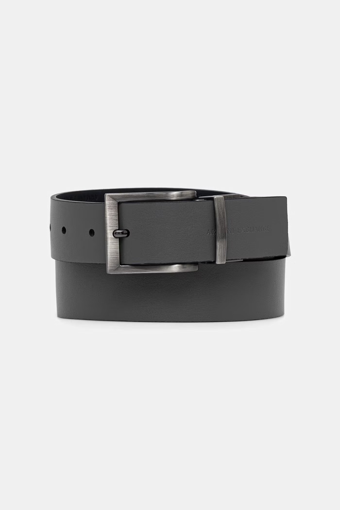 Armani Exchange pas moški usnjeni siva XM000609.AF12708.