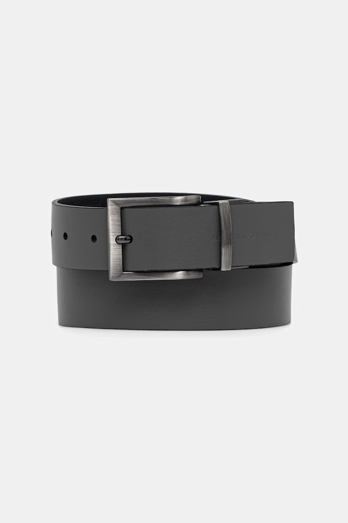 Armani Exchange pas moški usnjeni siva XM000609.AF12708.