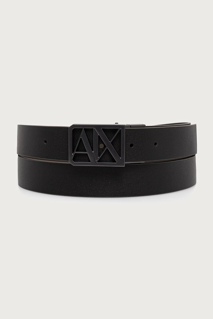 Armani Exchange Pasek dwustronny męski XM002659.AF22849 czarny SS26