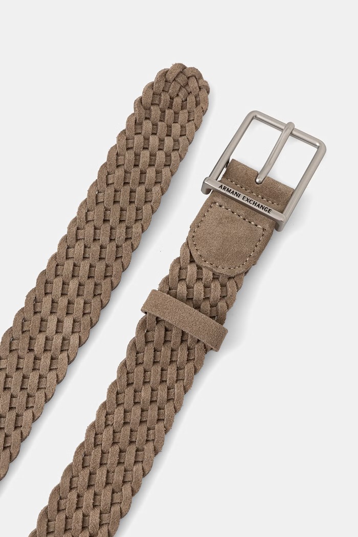 Armani Exchange tekstilni pas moški iz semiša XM002661.AF22851 bež SS26