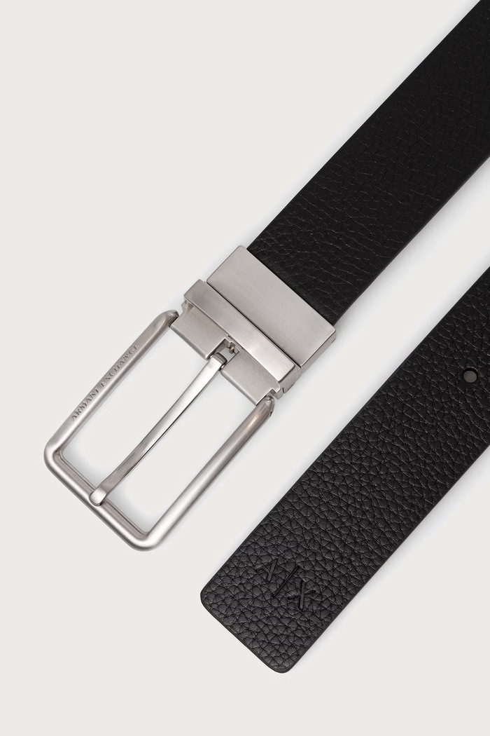 Armani Exchange remen za muškarce XM002663.AF22853 crna SS26