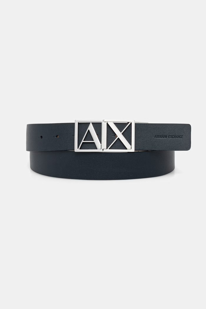 Armani Exchange Curea reversibilă pentru bărbați de piele maro XM002664.AF22854