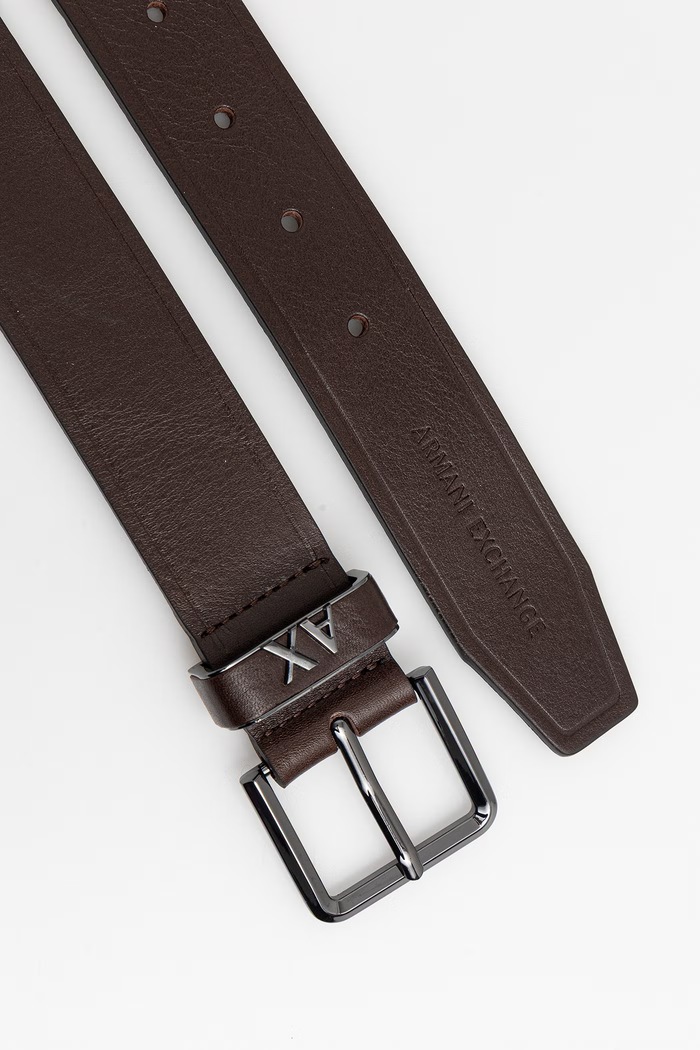 Armani Exchange curea pentru bărbați din piele XM002828.AF24901 maro SS26