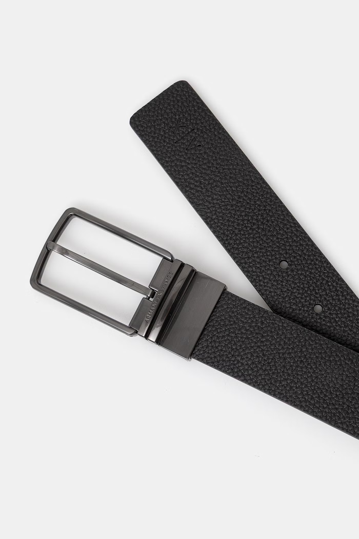 Armani Exchange curea pentru bărbați, din piele XM002836.AF24982 negru SS26