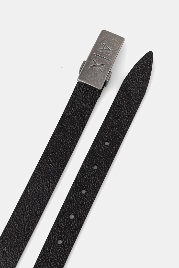 Armani Exchange pas moški usnjeni XM002837.AF22856 črna SS26