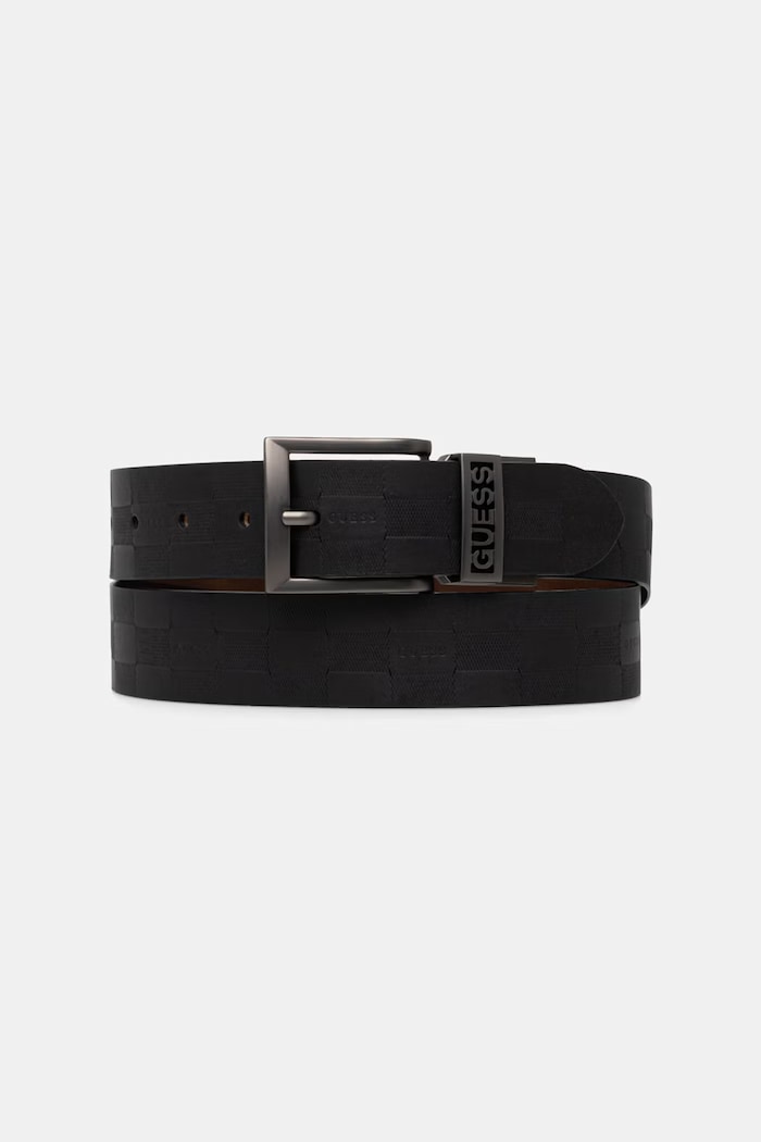 Obojstranný pánsky kožený opasok Guess čierna M6GZ06.L0046