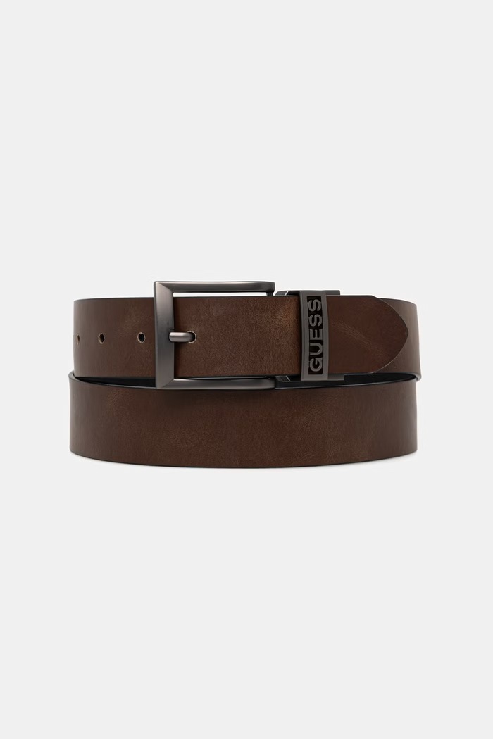 Obojstranný pánsky kožený opasok Guess M6GZ06.L0046 čierna SS26