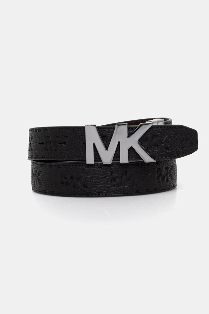Michael Kors pánsky obojstranný kožený opasok čierna 39S6LBLY1L