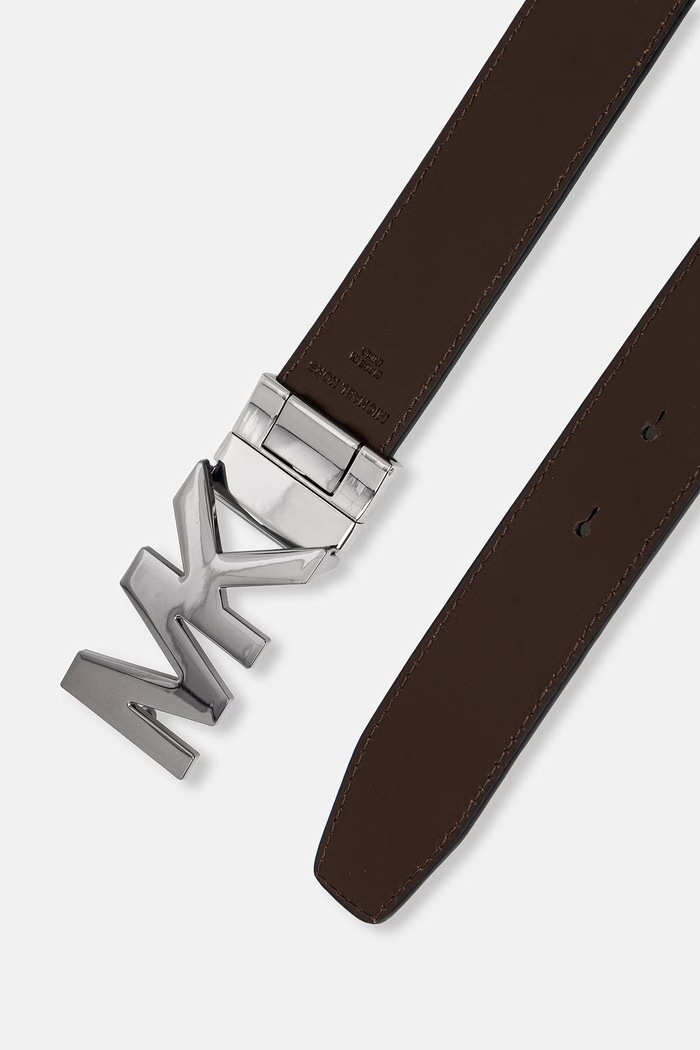 Michael Kors pánsky obojstranný kožený opasok 39S6LBLY1L čierna SS26